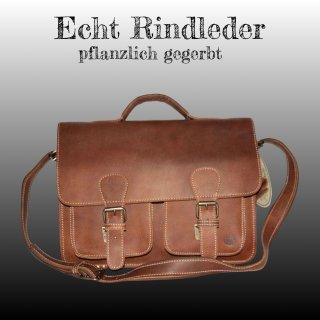 Greenburry Vintage Lehrertasche Leder Aktentasche natur | 38x30x12cm