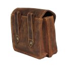 Greenburry Vintage Gürteltasche Leder Bauchtasche braun | 15,5x6x14cm
