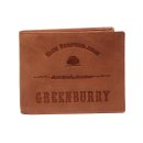 Greenburry Full Grain Vintage Portmonee Leder Geldbörse cognac | Querformat