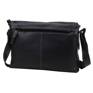 Greenburry Authentic Pullup Umhngetasche schwarz | 39x29x11cm