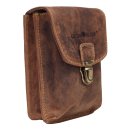 Greenburry Vintage Bauchtasche Leder Gürteltasche braun | 11,5x15x5,5cm