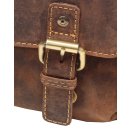 Greenburry Vintage Überschlagtasche Leder Handtasche braun | 22x25x8cm