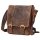 Greenburry Vintage Überschlagtasche Leder Handtasche braun | 22x25x8cm
