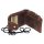 Greenburry Vintage Umhängegeldbeutel Leder Portemonnaie braun | 14 x 10,5 x 2,5 cm