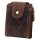 Greenburry Vintage Umhängegeldbeutel Leder Portemonnaie braun | 14 x 10,5 x 2,5 cm