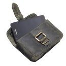 Greenburry Vintage Gürtelbörse Leder Gürteltasche grün | 14 x 10 x 3,5 cm