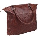 Greenburry BTK D450-24 Damen Flecht Shopper Scarlett 40x36x13cm hazelnut