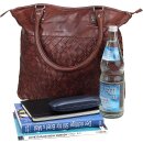 Greenburry BTK D450-24 Damen Flecht Shopper Scarlett 40x36x13cm hazelnut