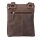 HGL Vintage Reißverschlusstasche braun | ECHT LEDER | 25x19x5,5cm