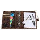 Greenburry Vintage Terminkalender-Leder-Terminplaner A5 braun | 25x20x6cm