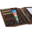 Greenburry Vintage Terminkalender-Leder-Terminplaner A5 braun | 25x20x6cm