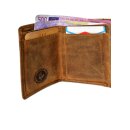 Greenburry Vintage Mini-Geldbörse Portnemonnaie Leder braun