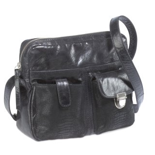 Bodenschatz Modena  Damen Umhängetasche Handtasche schwarz