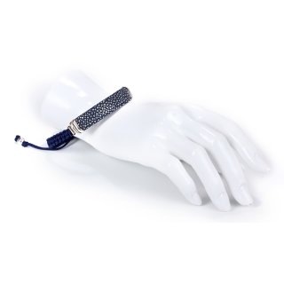 Felex Rochenleder Armband Armkette Schmuck Armreif Bracelet Geschenk dunkelblau