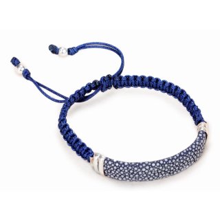 Felex Rochenleder Armband Armkette Schmuck Armreif Bracelet Geschenk dunkelblau