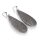 Felex Ohrringe aus Rochenleder grau schmal und Sterling Silber 925
