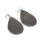 Felex Ohrringe aus Rochenleder dunkelgrau (dark grey) breit / Sterling Silber 925