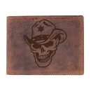 Greenburry Vintage Bone Head BH03 Biker Portemonnaie braun