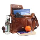 Greenburry Expedition Ledertasche Umhängetasche braun (cognac)