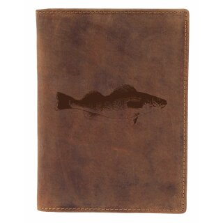 Greenburry Vintage Dokumentenmappe mit Fisch Motiv braun