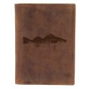 Greenburry Vintage Dokumentenmappe mit Fisch Motiv braun