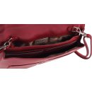 Bodenschatz Royal Nappa Damen Umhängetasche Überschlagtasche rot | 21x14 x3cm