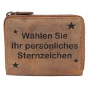 Greenburry Vintage Damen Geldbörse Braun mit Sternzeichen Motiv 13x10x3 cm