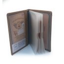 Greenburry Vintage Herren Leder Etui Ausweismappe Braun 12x9x1 cm