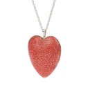 Felex Stingray Damenkette mit Herz Anhänger aus Rochenleder Halskette nectarine