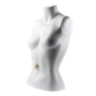 Felex Stingray Halskette mit Herz Anhänger aus Rochen-Leder Kette winter white