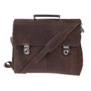 Harolds Antic Aktentasche Businesstasche Taupe 35x42x10 cm