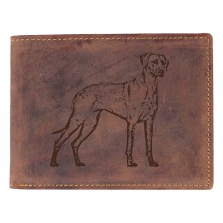 Greenburry Leder Geldbörse mit Rhodesian Ridgeback Motiv