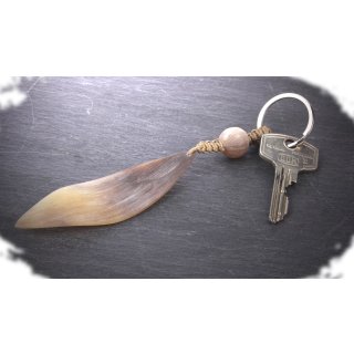 Felex Schlüsselanhänger aus Büffelhorn l Schluesselanhaenger aus Horn l Keychain l Anhänger l viele Variationen l Schlüsseletui l Geschenk für Freundin l 6,5x2x0,4 cm