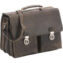 Harolds Bürotache Leder Aktentasche antic 41x22x31cm