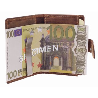 Greenburry Vintage Herren Minibörse Geldbörse Braun Brown 10,5x8x1 cm