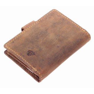 Greenburry Vintage Herren Minibörse Geldbörse Braun Brown 10,5x8x1 cm