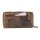 Greenburry Vintage Damen Portemonnaie Geldbörse Braun 19x2,5x10cm mit Motiv der Britisch Kurzhaar Katze