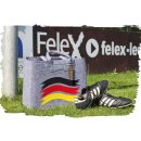 Felex Filz Filztasche Grau 38x19x30cm Einkaufskorb Henkeltasche mit Deutschland Flagge