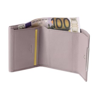 Maitre belg Damen Geldbörse Leder Portemonnaie Minibörse grey  I 10x8x2cm