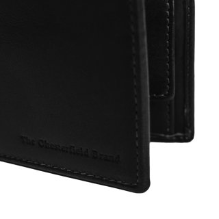 The Chesterfield Brand Dejan Herren Geldbörse Schwarz 10x8,5x2cm