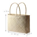Felex Ibizatasche Damen Strandtasche Einkaufskorb mit Love Motiv I 46x35x14cm