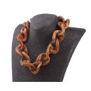 Halskette Python Chain / 45x35mm , Tan / Wavy Chain / 53 cm