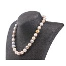 Halskette Champagne,  and White colored baroque shape fresh water Pearl 13mm / 47cm