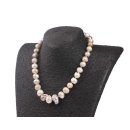 Halskette Champagne and White colored baroque shape fresh water Pearl 12 / 16mm / 47cm