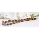 Halskette Tigers Eye Natural Gemstone with Silver accents 15—18mm / 54cm