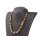 Halskette Tigers Eye Natural Gemstone with Silver accents 15—18mm / 54cm