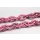 Halskette Python Leder Chain  / 35x23mm ,  Pink shiny / Oval / 104cm