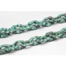 Halskette Python Leder Chain  / 35x23mm ,  Green shiny /...
