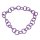 Halskette Nappa Leather Wrapped Chain / 44mm , Violet / Ring / 92cm