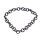 Halskette Nappa Leather Wrapped Chain / 35mm , Black / Ring / 92cm